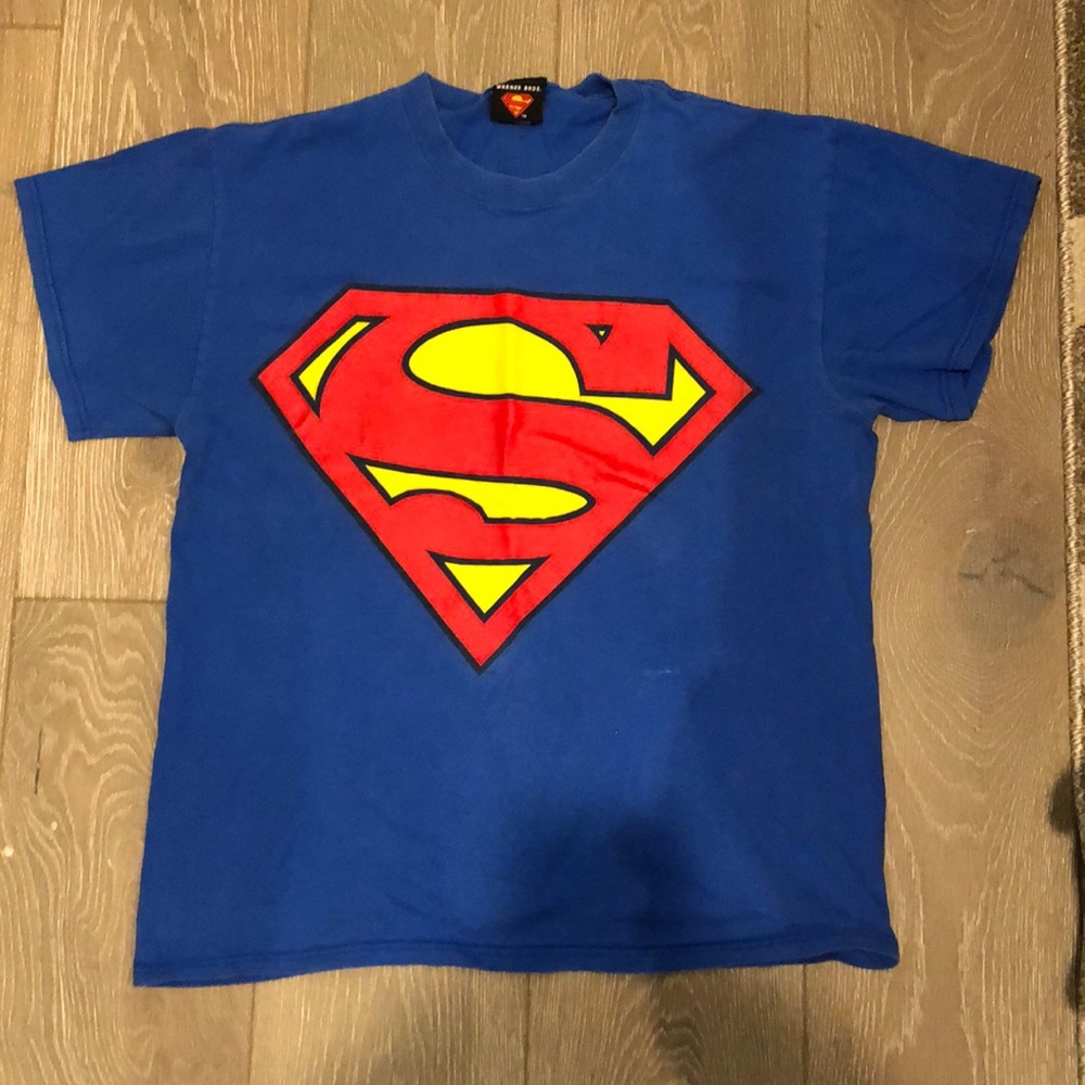 *Authentic* blue Superman oversized tee